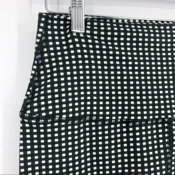 LNA Cher Biker Shorts in Green Checker Print NWT - Picture 6 of 10